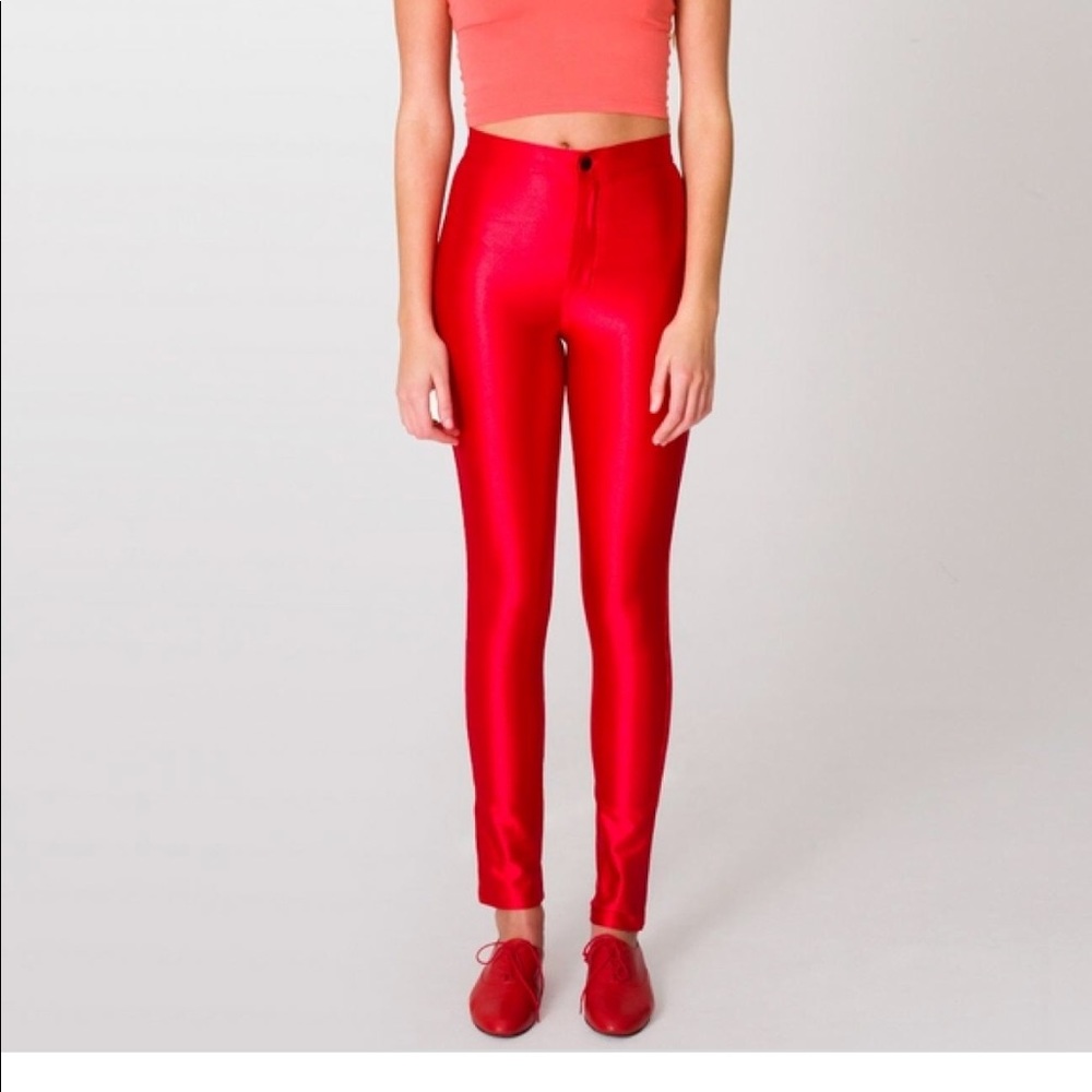 American apparel disco pant red